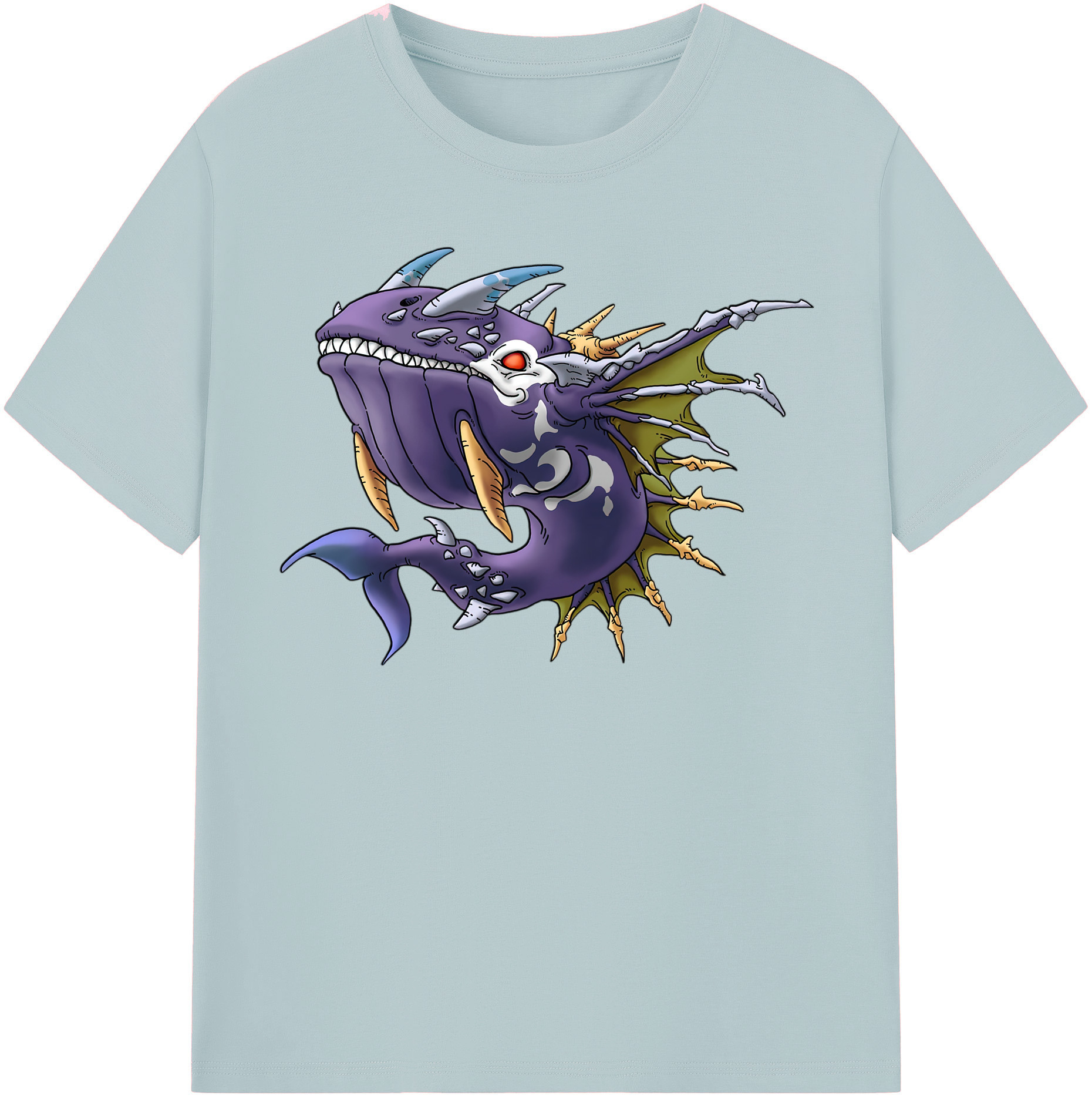 （画像用） ドラゴンクエスト Doragon Kuesuto Dragon Quest 綿100％半袖Tシャツ（フロントプリント）
